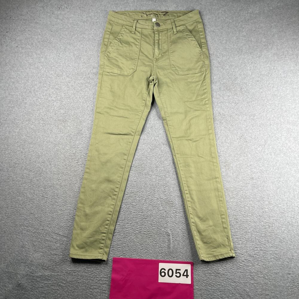 Seven Denim Jeans Green Womens Size 6 Utility High Rise Ankle Skinny